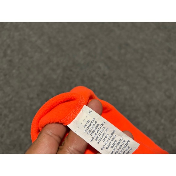 Polo ralph lauren performance Large fleece 1/2 zip pullover orange‎ read - Picture 4 of 7